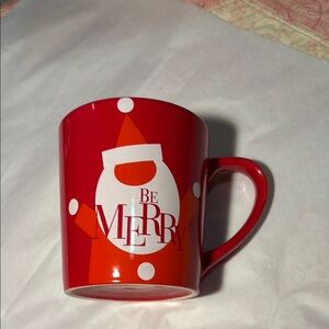 Bath And Body Works Red 'Be Merry' Santa Mug